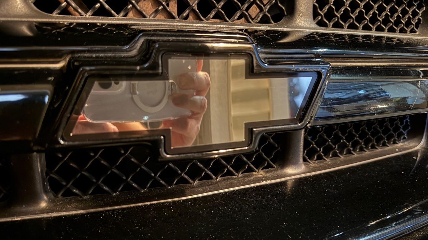 1998 - 2004 Chevrolet S10 2ND GEN Front Bowtie Emblem Version 2.0  Black & Chrome