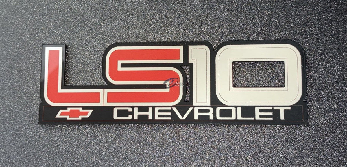 Chevrolet LS S10 Emblem for Chevy S10 LS Swaps Victory Red & Chrome