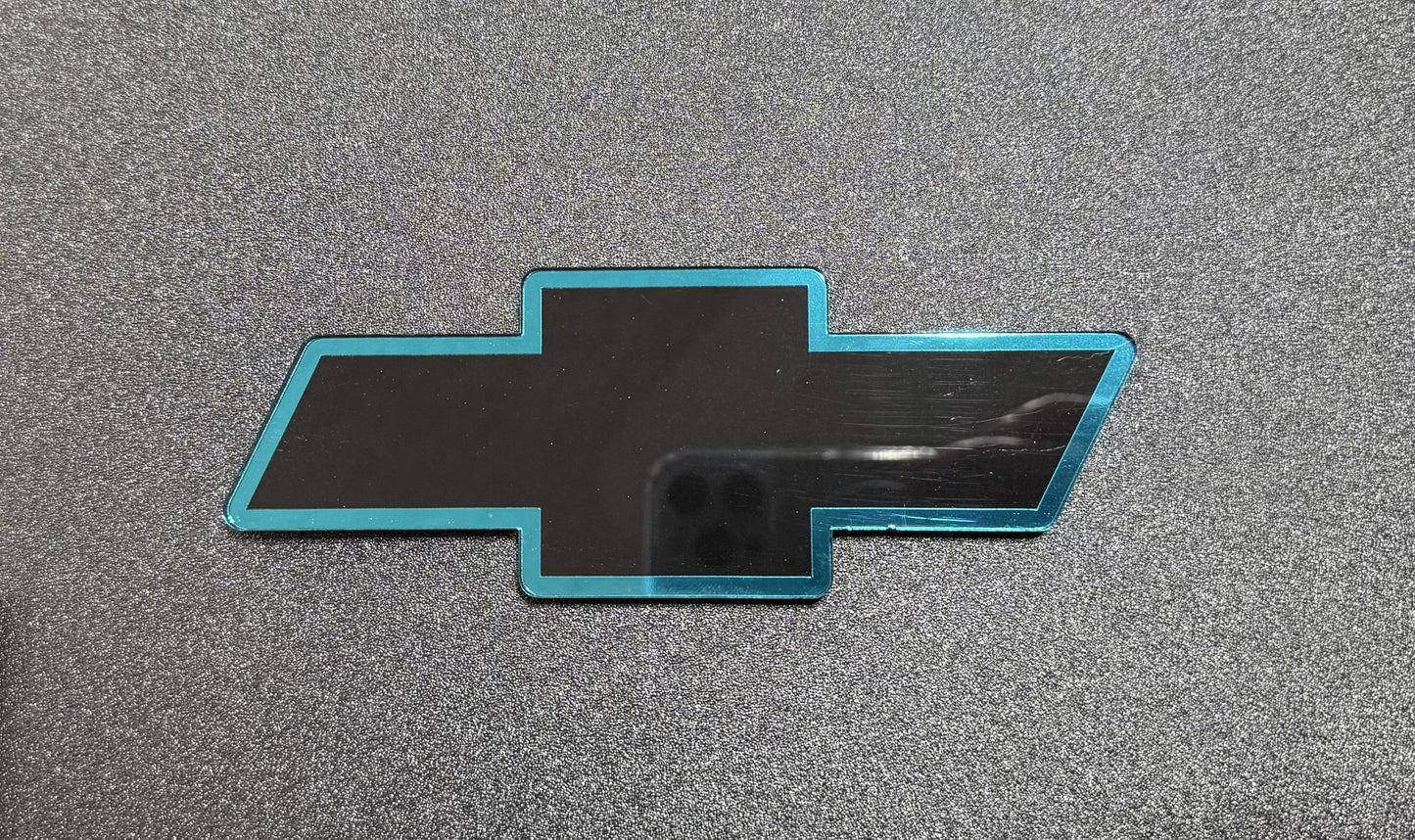 1998 - 2004 Chevrolet S10 2ND GEN Front Bowtie Emblem Replacement Badge V2.0 Black/Blue