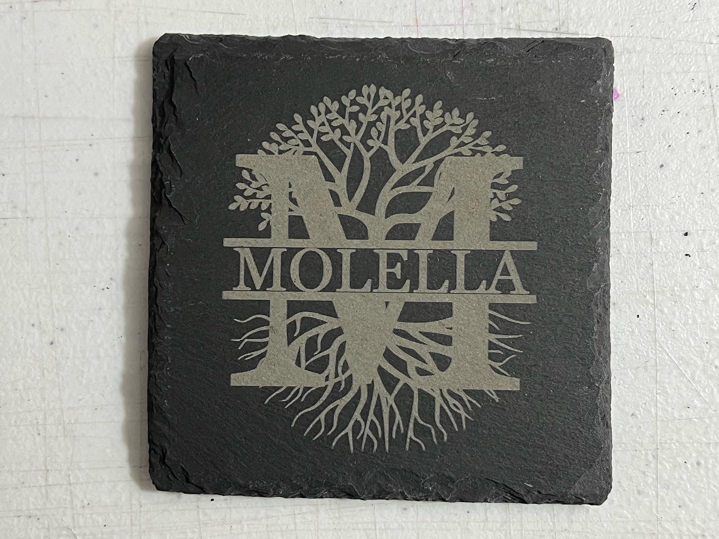 Laser Etched Stone Coasters