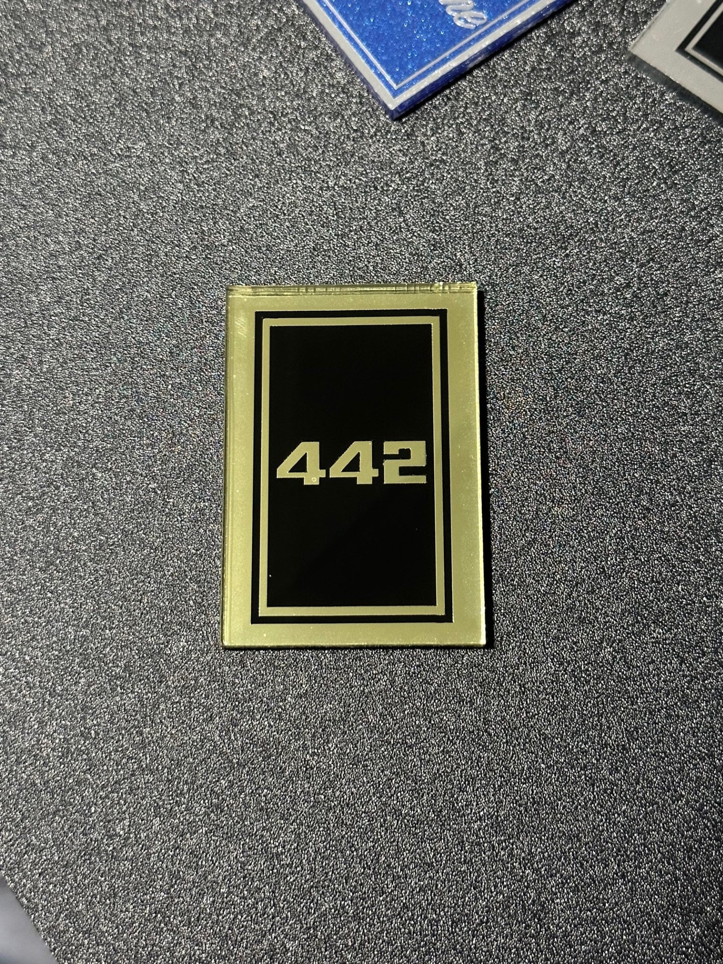 1978 1979 Oldsmobile Cutlass Supreme 442 Header Panel Emblem Gold and Black