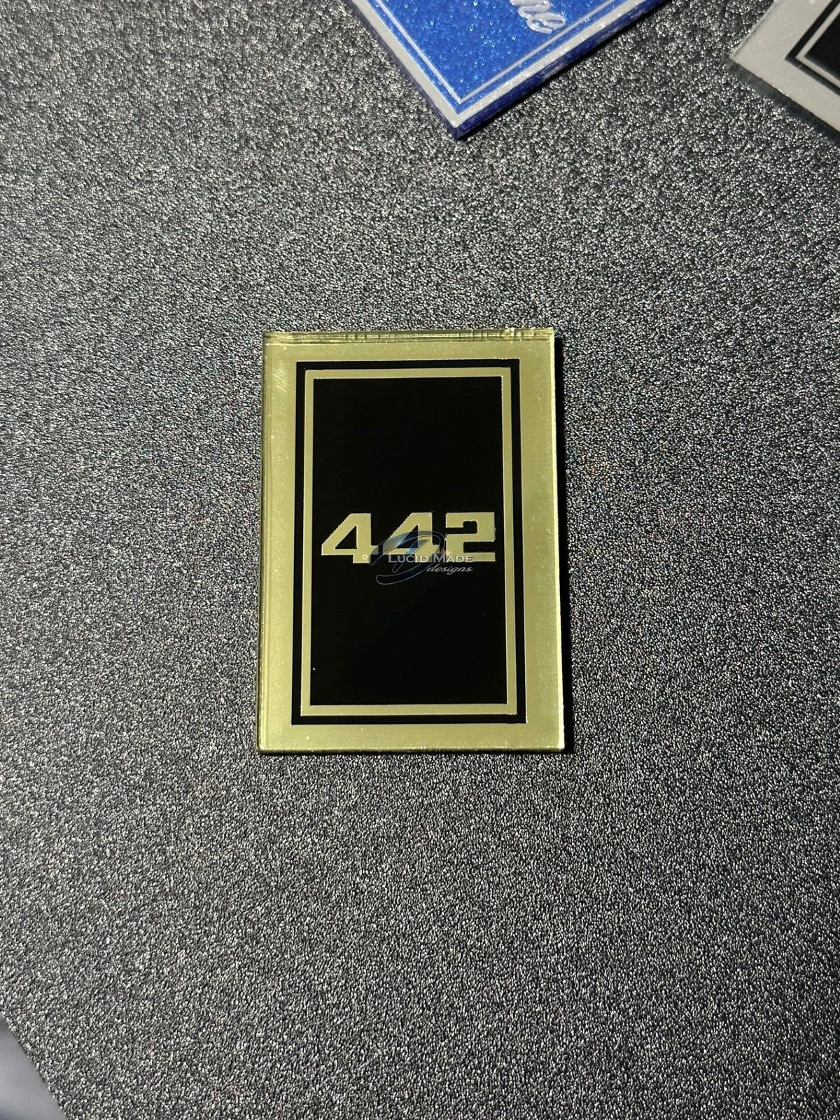 1978 1979 Oldsmobile Cutlass Supreme 442 Header Panel Emblem Gold and Black