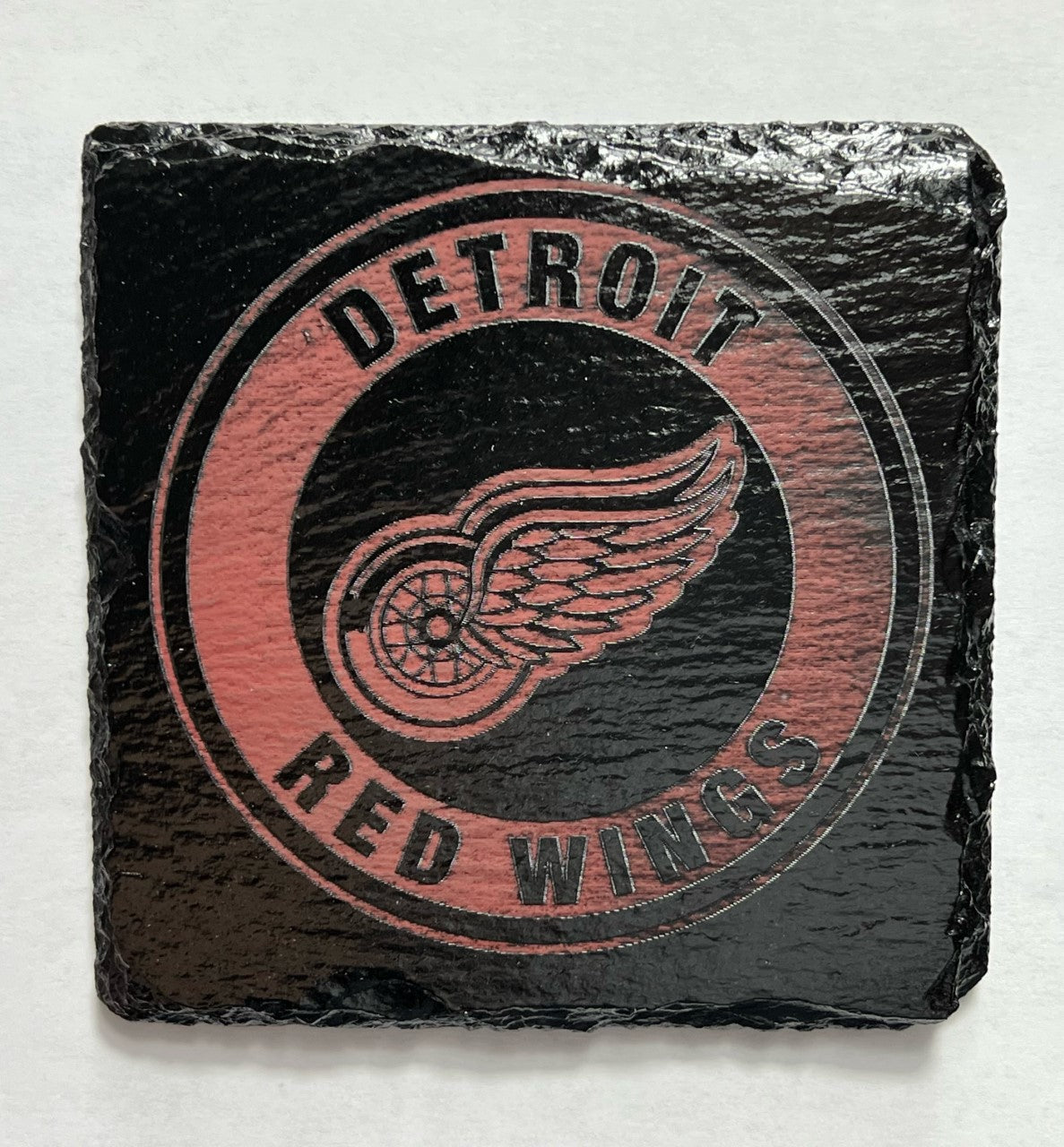 Detroit Red Wings Laser Etched 2 color Stone Coasters
