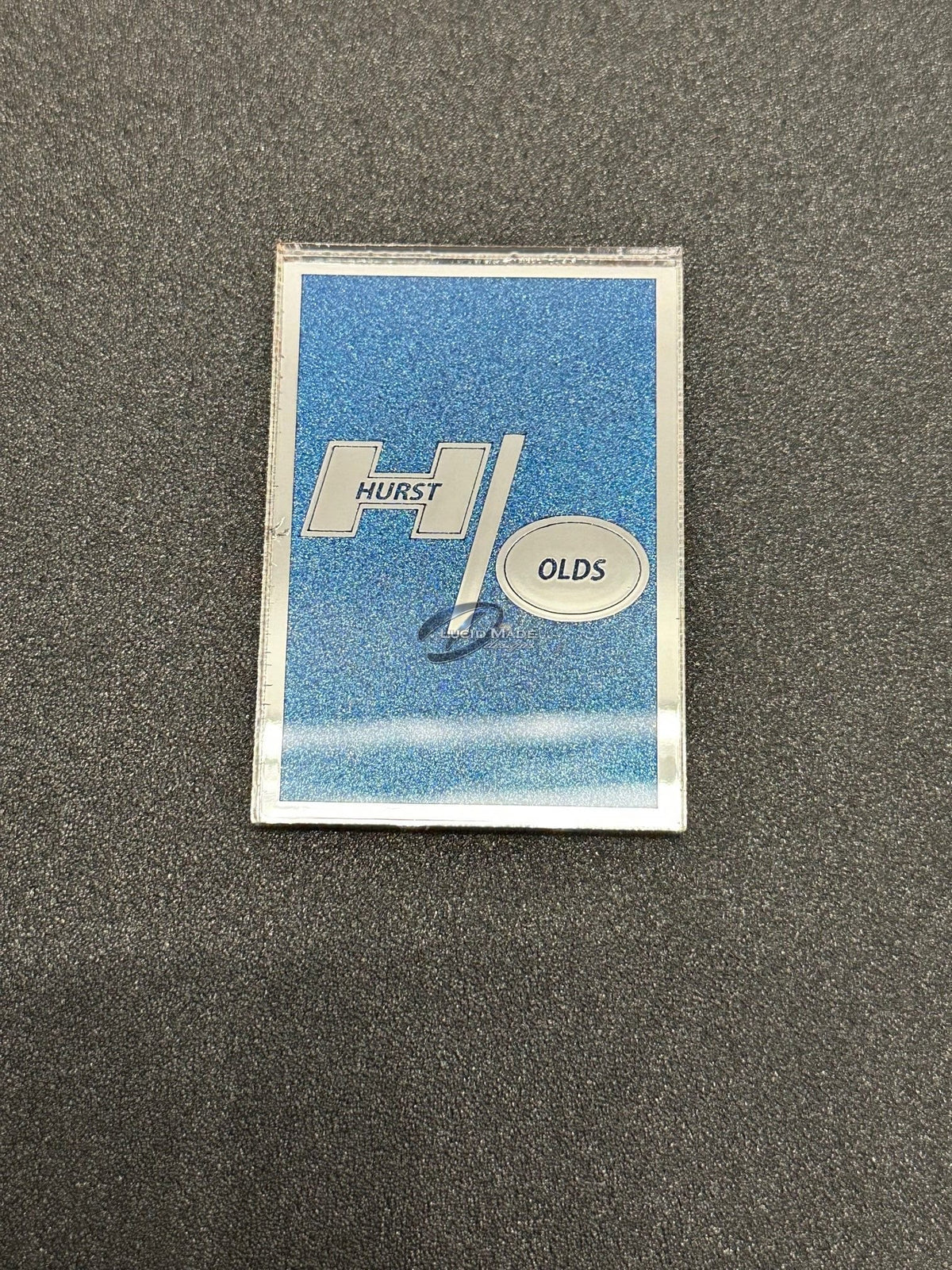 1978 1979 Oldsmobile Cutlass Supreme Header Panel Emblem Hurst Olds Chrome and Blue Metallic
