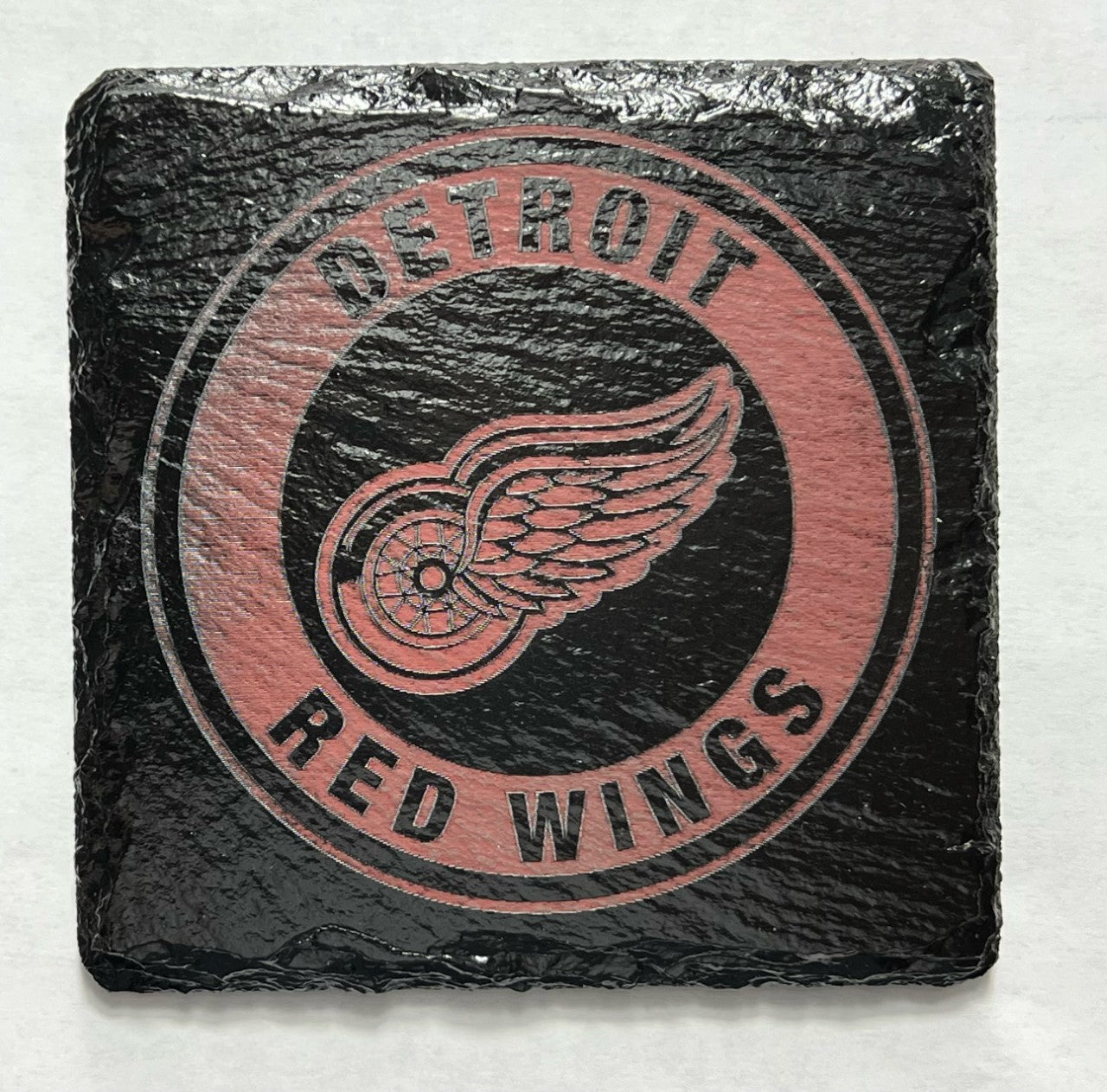 Detroit Red Wings Laser Etched 2 color Stone Coasters