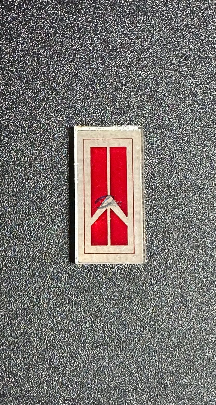 1984 - 88 Oldsmobile Cutlass 442 Rear Tail Light Lens Rocket Emblem Red Metallic and Chrome