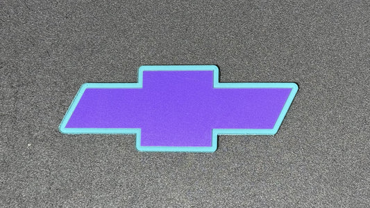 1998 - 2004 Chevrolet S10 2ND GEN Front Bowtie Emblem Version 2.0  Purple & Teal