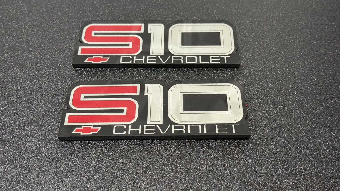 Chevrolet Chevy First Gen S10 Fender Emblem Pair repop