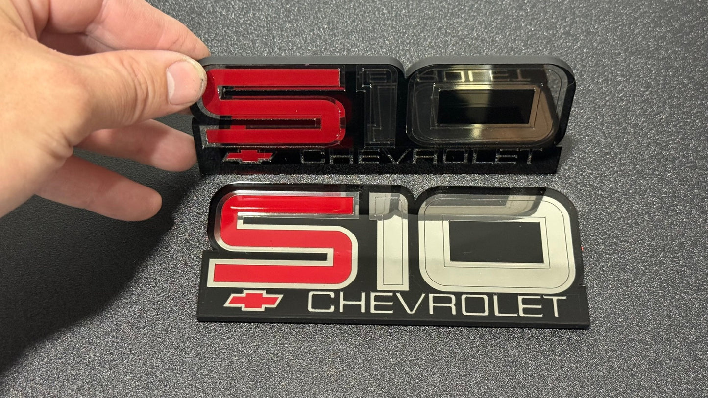Chevrolet Chevy First Gen S10 Fender Emblem Pair repop