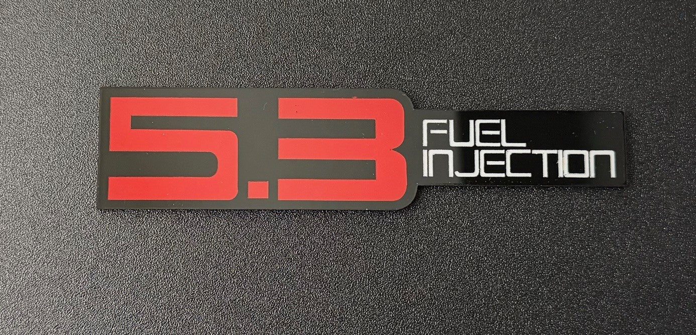 Fuel Injection Emblems Modern and Retro Styled great for Engine Swaps