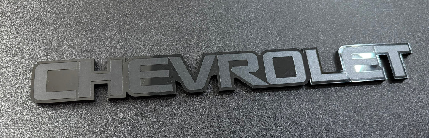 1994 - 2005 Chevrolet Chevy Emblem Black & Matte Black Tailgate