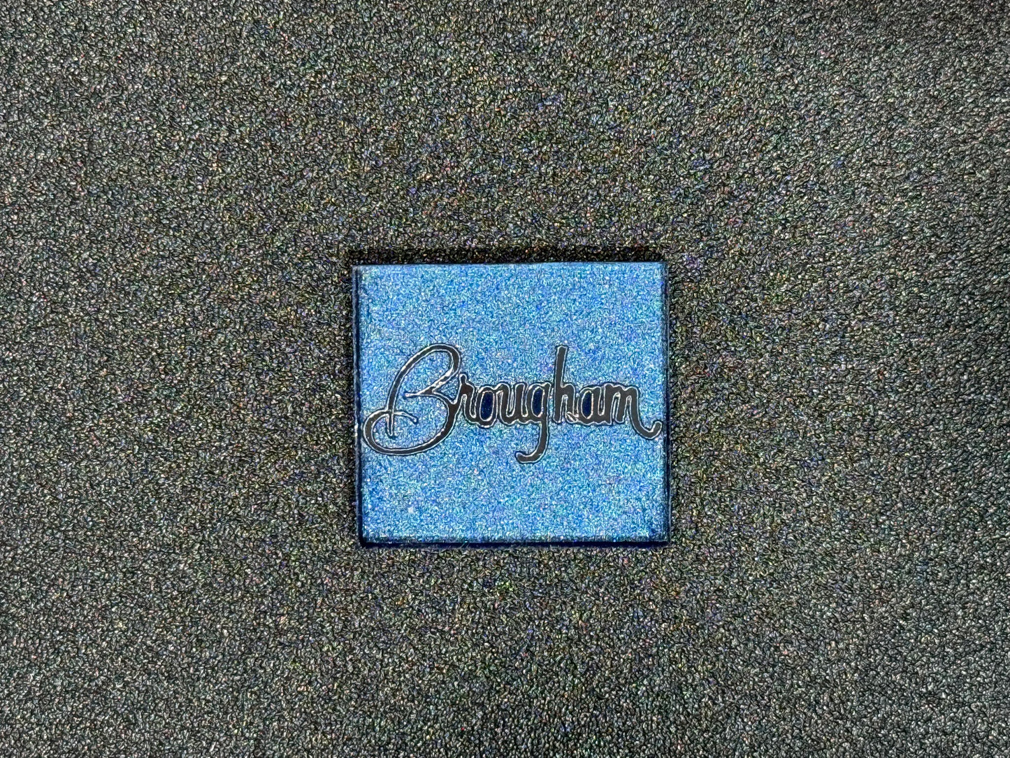 Oldsmobile Cutlass Supreme Brougham Trunk Lock Cover Insert Emblem Reproduction Blue Metallic and Chrome