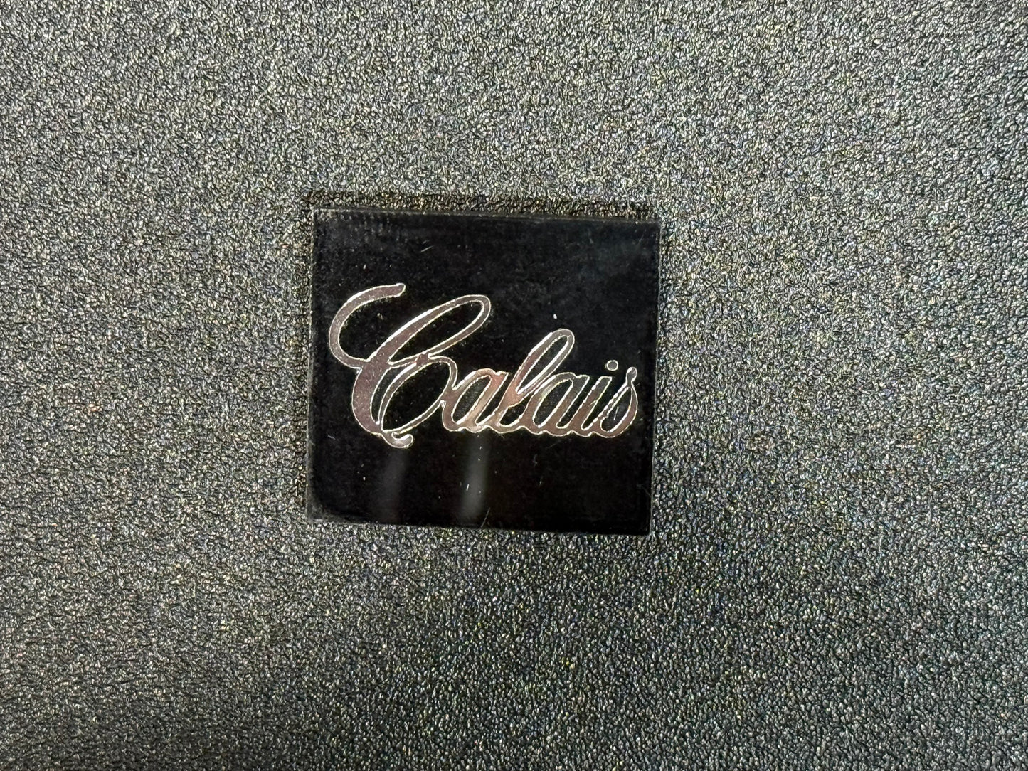Oldsmobile Cutlass Calais ONLY Trunk Lock Cover Insert Emblem Reproduction Black and Chrome