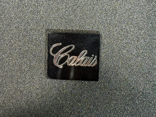 Oldsmobile Cutlass Calais ONLY Trunk Lock Cover Insert Emblem Reproduction Black and Chrome