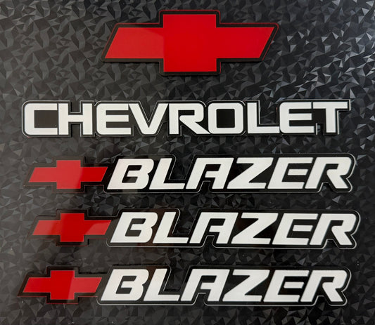 Chevrolet 1995 - 2005 Second Gen Blazer S10 Emblem set plus Bowtie