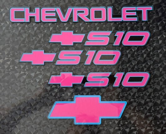 1994 - 2005 Chevrolet Chevy S10 Emblem Sail Blue & Pink Package