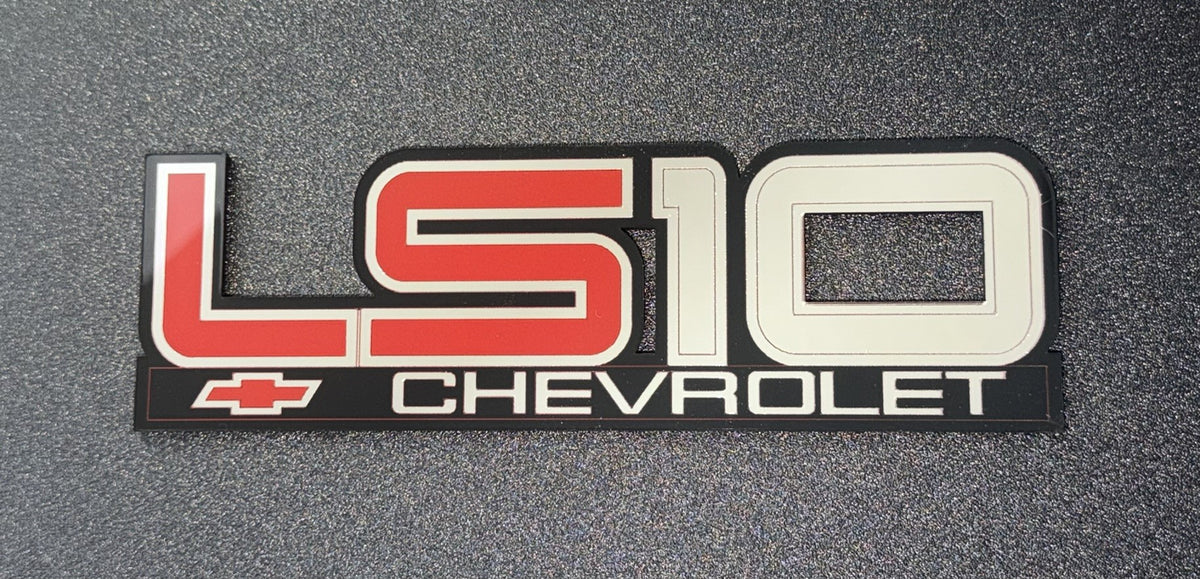 Chevrolet LS S10 Emblem for Chevy S10 LS Swaps Victory Red & Chrome