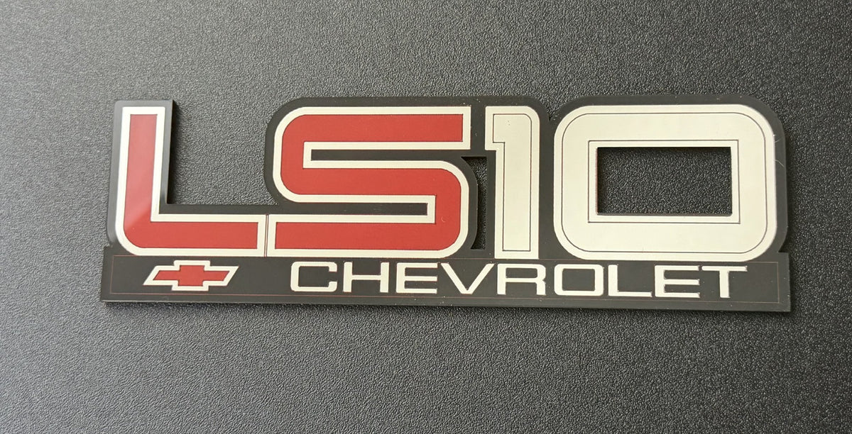 Chevrolet LS S10 Emblem for Chevy S10 LS Swaps Victory Red & Chrome