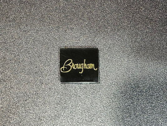 Oldsmobile Cutlass Supreme Brougham Trunk Lock Cover Insert Emblem Reproduction Black and Gold&nbsp;