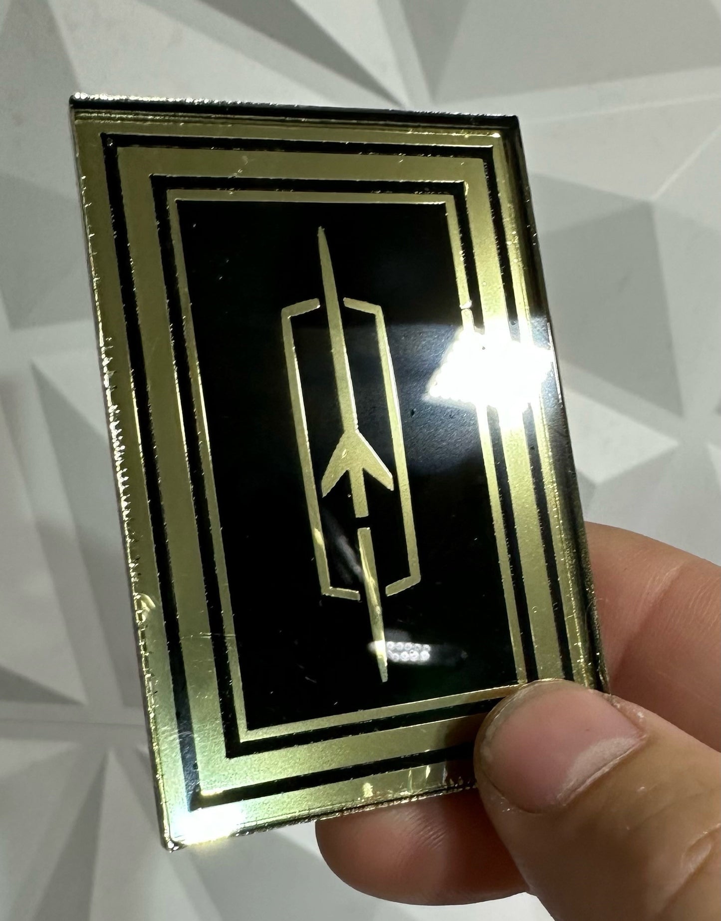 1978 1979 Oldsmobile Cutlass Header Panel Emblem Olds Rocket Gold and Black