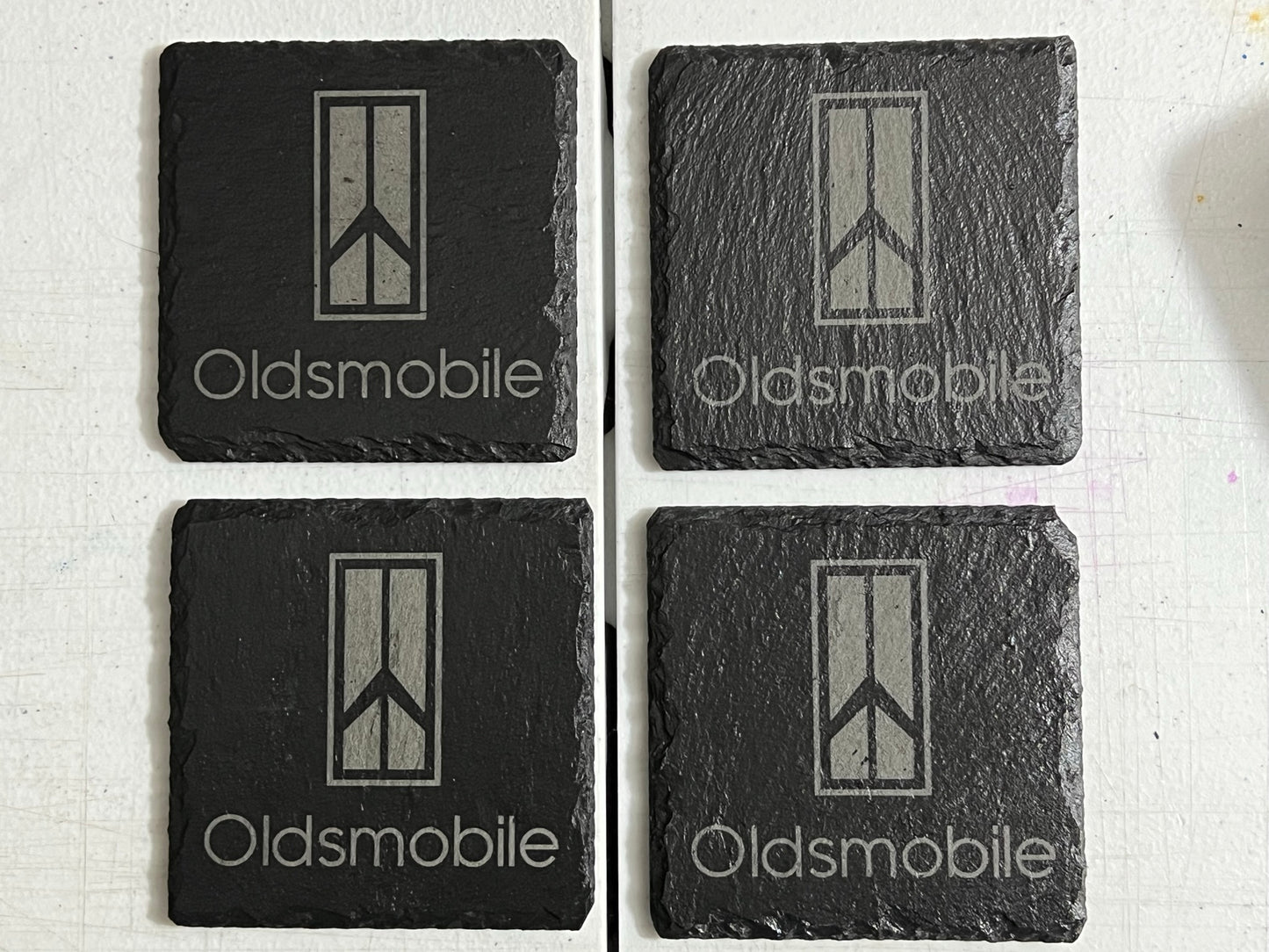Oldsmobile Laser Etched Stone Coasters
