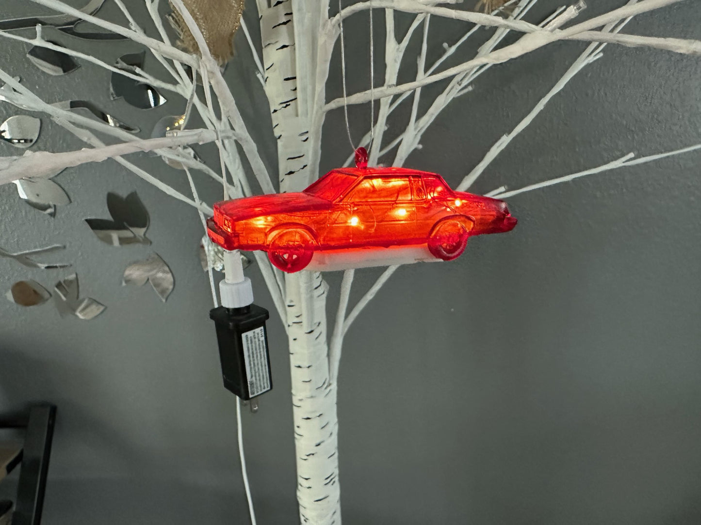 Oldsmobile Cutlass Christmas Ornament Transparent Red 4"