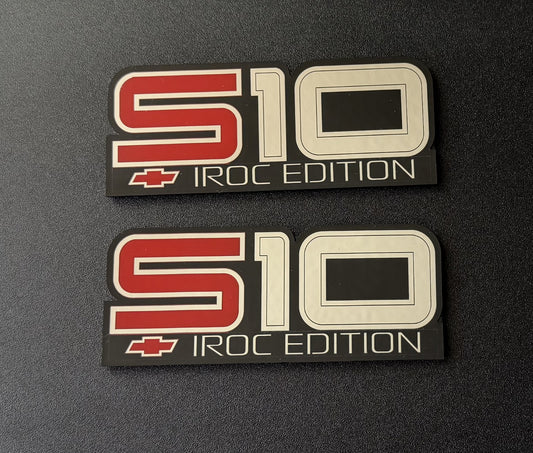 Chevrolet Chevy First Gen S10 IROC Edition Fender Emblem Pair reproduction