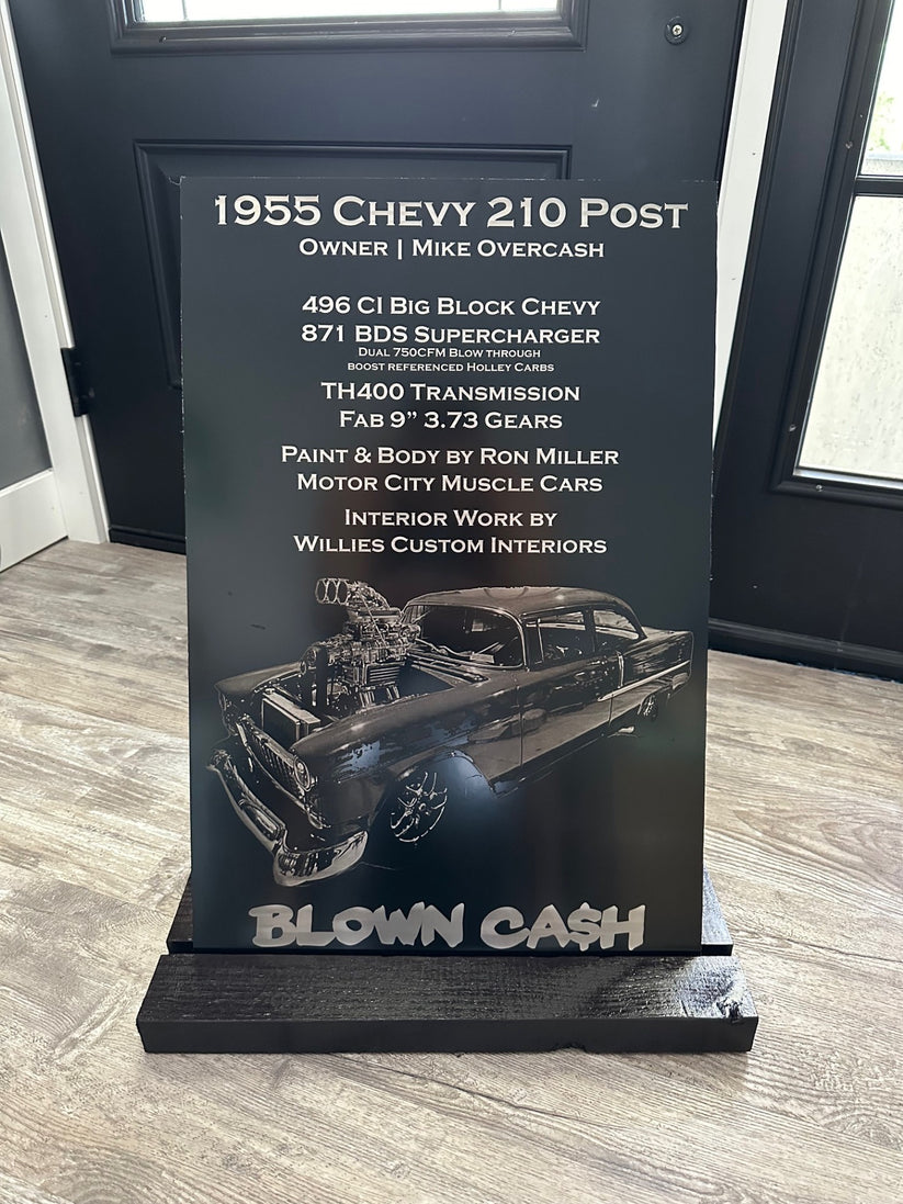 Laser Engraved Car Show Display Sign | Aluminum car show display sign ...