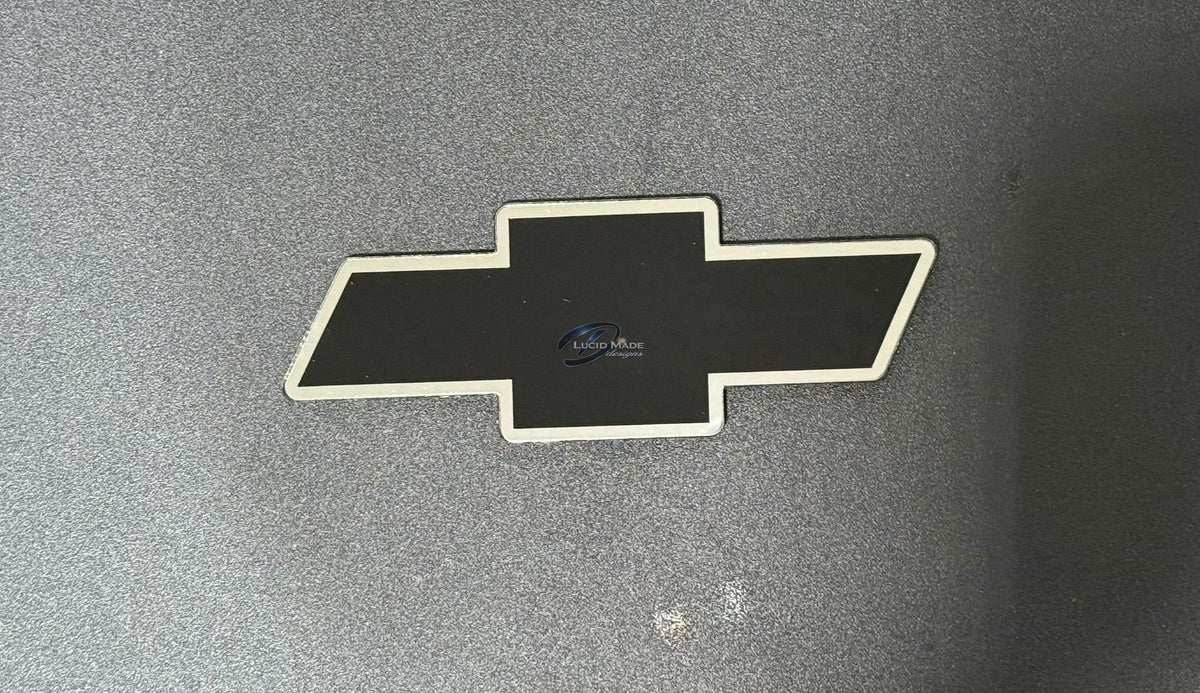 1993 Chevrolet S10 Front Bowtie Emblem Replacement Black & Chrome Outline S10 bow tie