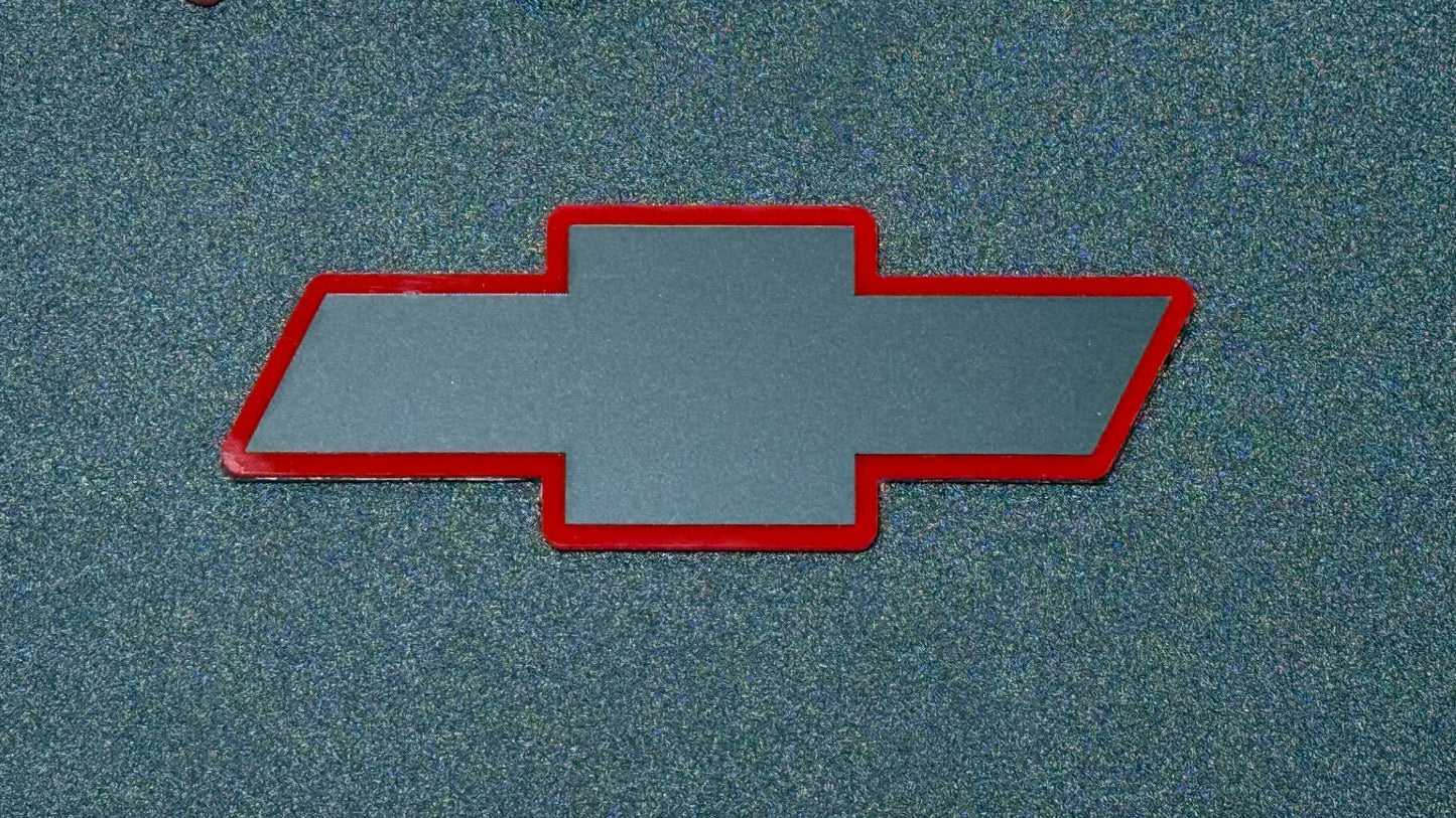 1998 - 2004 Chevrolet S10 Front Bowtie Emblem Replacement Badge V2.0 Gloss Red & Matte BLK